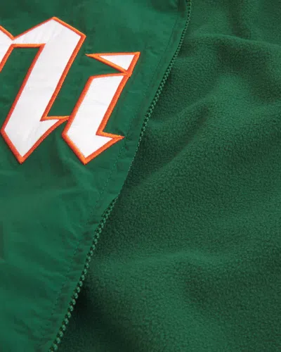 Hollister University Of Miami Hurricanes Graphic Windbreaker Jacket In Green