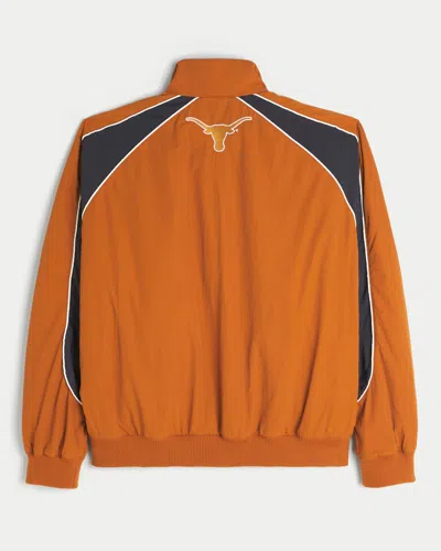 Hollister University Of Texas At Austin Longhorns Graphic Windbreaker Jacket In Orange
