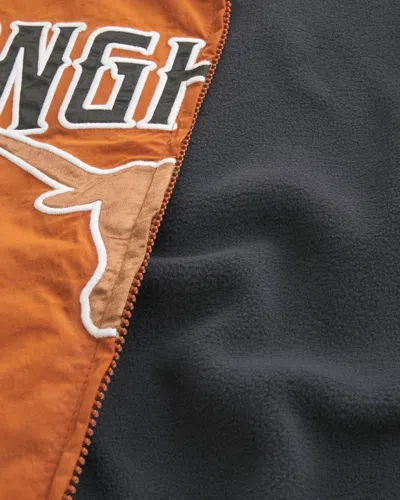 Hollister University Of Texas At Austin Longhorns Graphic Windbreaker Jacket In Orange
