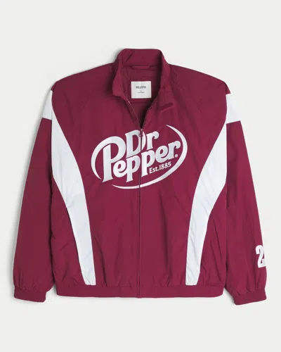 Hollister Dr Pepper Graphic Racing Jacket In Pink | ModeSens