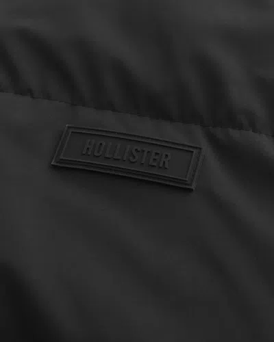 Hollister Parka Puffer Jacket In Black