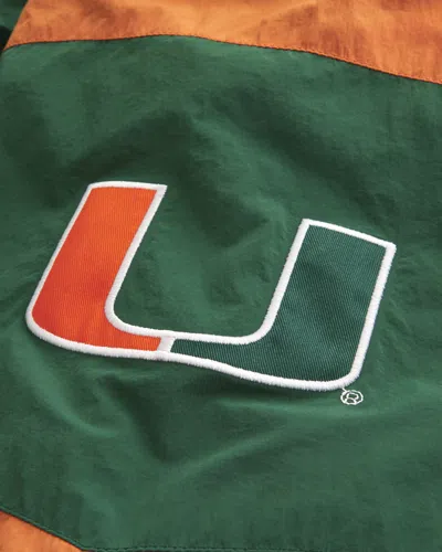 Hollister University Of Miami Hurricanes Graphic Windbreaker Jacket In Green