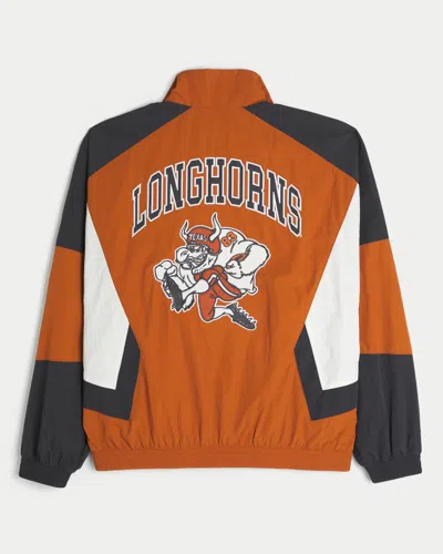 Hollister University Of Texas At Austin Longhorns Graphic Windbreaker Jacket In Orange