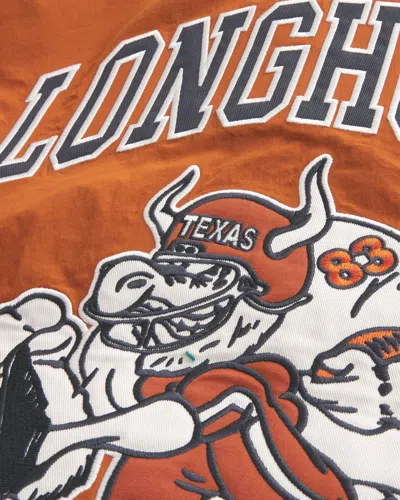 Hollister University Of Texas At Austin Longhorns Graphic Windbreaker Jacket In Orange