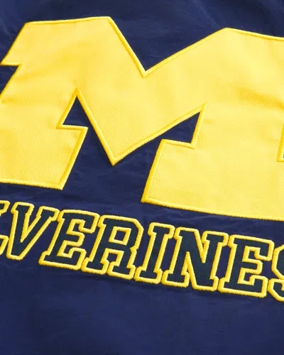 Hollister University Of Michigan Wolverines Graphic Windbreaker Jacket In Blue