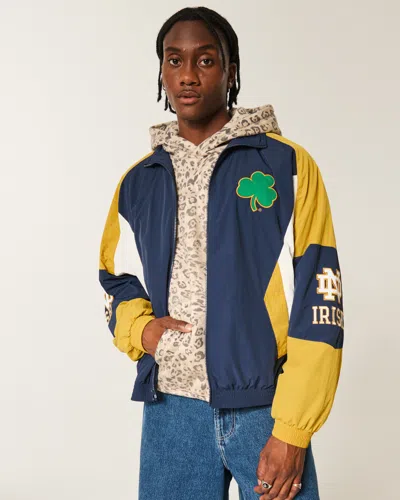 Hollister University Of Notre Dame Fighting Irish Graphic Windbreaker Jacket In Multi