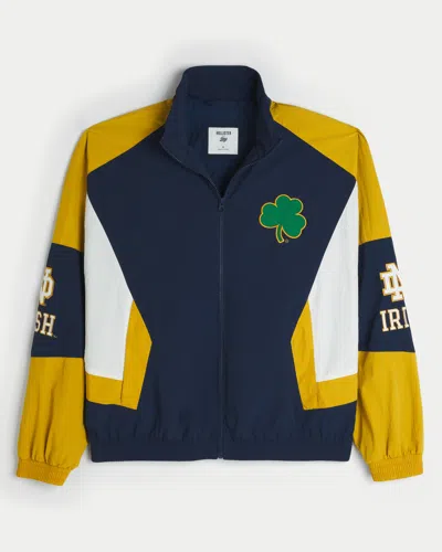 Hollister University Of Notre Dame Fighting Irish Graphic Windbreaker Jacket In Multi