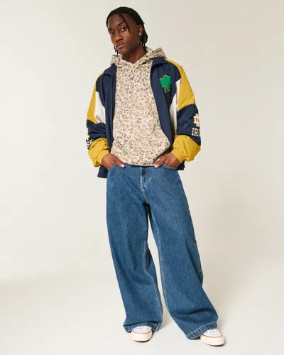 Hollister University Of Notre Dame Fighting Irish Graphic Windbreaker Jacket In Multi