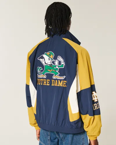 Hollister University Of Notre Dame Fighting Irish Graphic Windbreaker Jacket In Multi