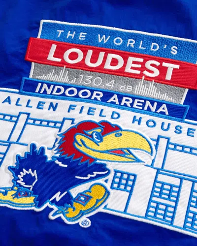 Hollister University Of Kansas Jayhawks Graphic Hooded Windbreaker Jacket In Blue