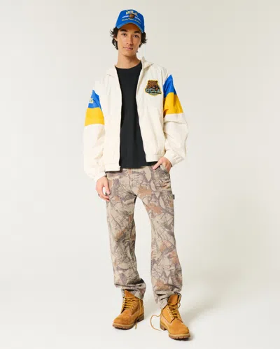 Hollister Ucla Bruins Graphic Hooded Windbreaker Jacket In Multi
