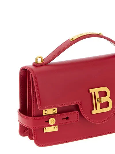 Balmain B Buzz 24 Crossbody Bag Top Handle In Red