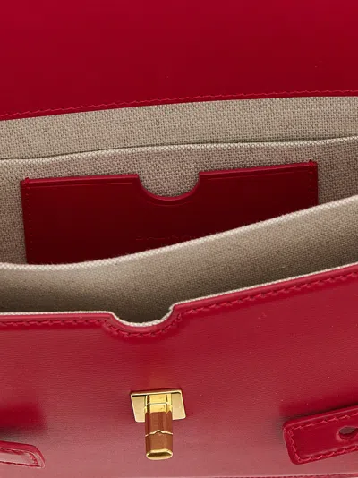 Balmain B Buzz 24 Crossbody Bag Top Handle In Red