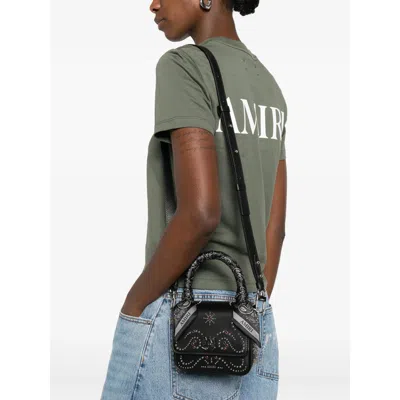 Amiri Micro Ma Stud Tote Bag In Black