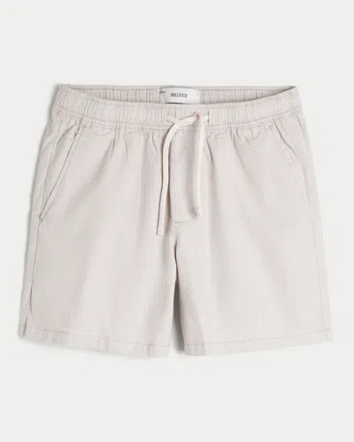 Hollister Mid-thigh Linen-blend Pull-on Shorts In Multi