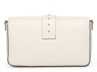 Pinko Love One Classic Slouchy Clutch In White