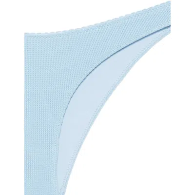 Frankies Bikinis Dove Thermal Bikini Bottom In Blue