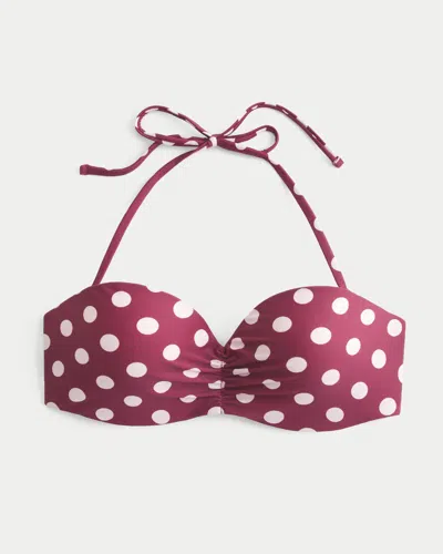Hollister Push-up Balconette Bikini Top In Purple