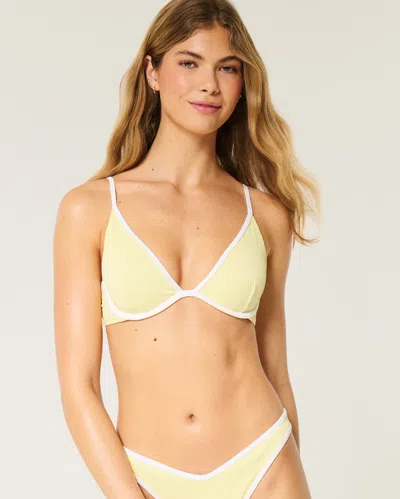 Hollister Ribbed Plunge Underwire Bikini Top
