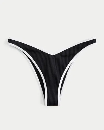 Hollister Ribbed High-leg V-waist Cheekiest Bikini Bottom