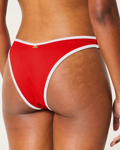 Hollister Ribbed High-leg V-waist Cheekiest Bikini Bottom