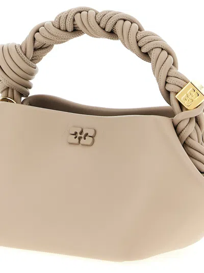 Ganni Bou Bag Mini Hand Bags Gray In Neutral