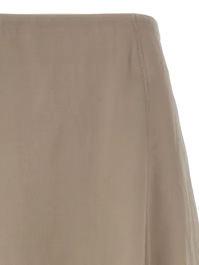 Brunello Cucinelli Circle Skirts White In Brown