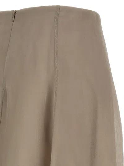 Brunello Cucinelli Circle Skirts White In Brown