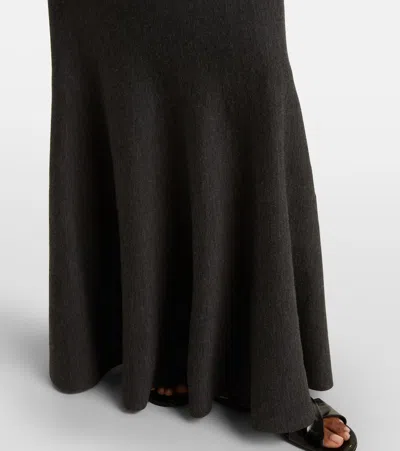 Khaite Margo Wool Maxi Dress In Black