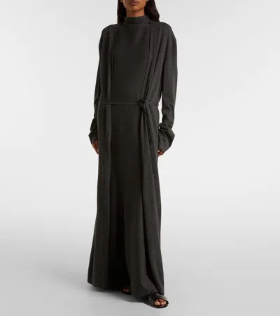 Khaite Margo Wool Maxi Dress In Black