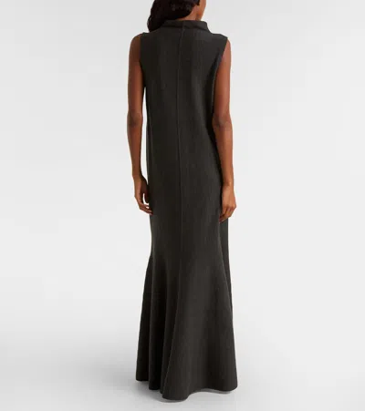 Khaite Margo Wool Maxi Dress In Black