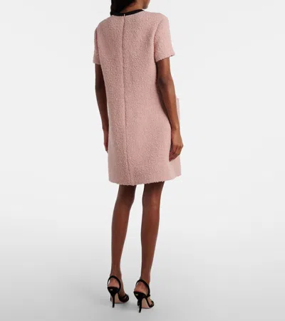 Valentino Vgold Wool-blend Tweed Minidress In Pink