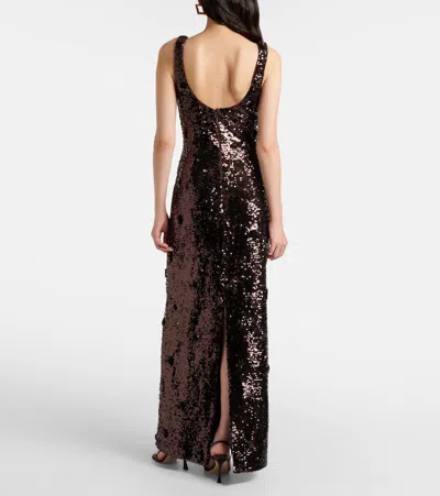 Simkhai Bex Embellished Gown In Brown