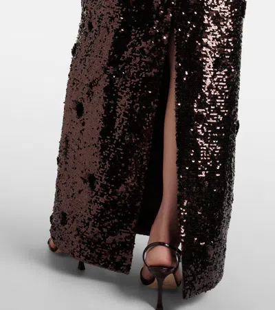 Simkhai Bex Embellished Gown In Brown