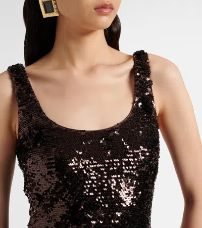 Simkhai Bex Embellished Gown In Brown