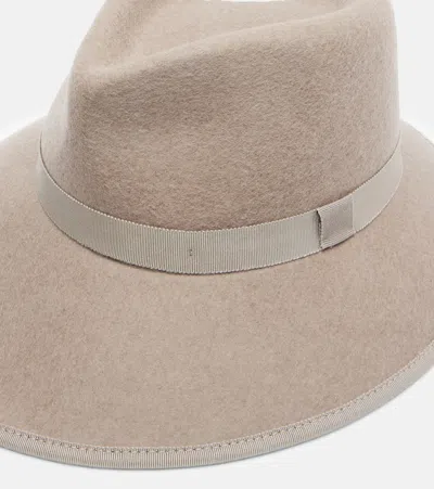 Max Mara Mxalocusta Wool Felt Fedora Hat In Neutral