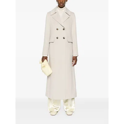 Herno Coats Neutral In White