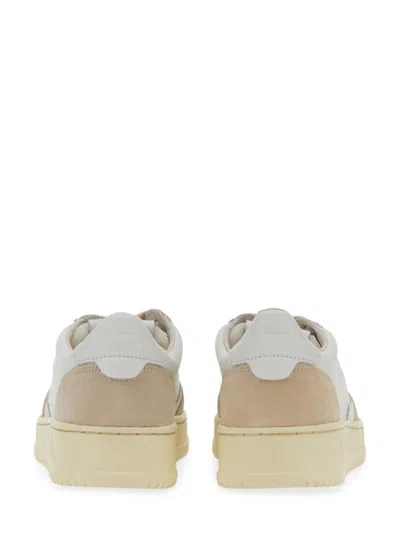 Autry White Leather And Suede Sneakers In Multi