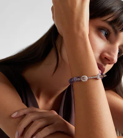 Ananya Chakra 18kt Rose Gold Bracelet With Gemstones In Brown