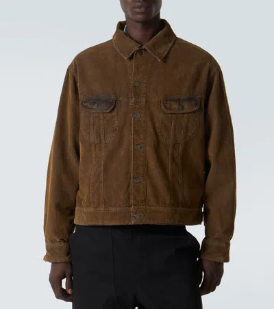 Studio Nicholson X Aaron Levine Derby Corduroy Jacket In Brown