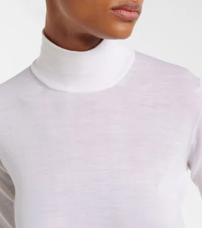 Max Mara Short-sleeved Knitted Pullover In White