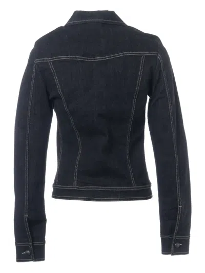 Pre-owned Versace 2000s Button-down Denim Jacket In Blue