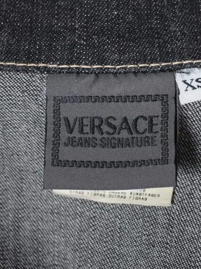 Pre-owned Versace 2000s Button-down Denim Jacket In Blue