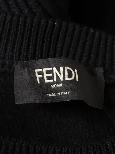 Pre-owned Fendi X Karl Lagerfeld 2018 Logo Sweater In Black