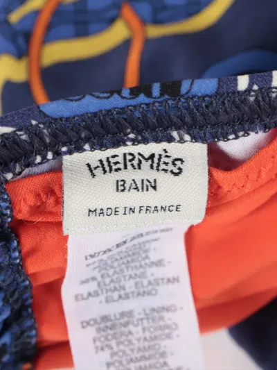 Pre-owned Hermes 2024 Printed Bikini In Blue