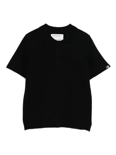 Extreme Cashmere Nº 198 Salamander Polo Shirt In Black