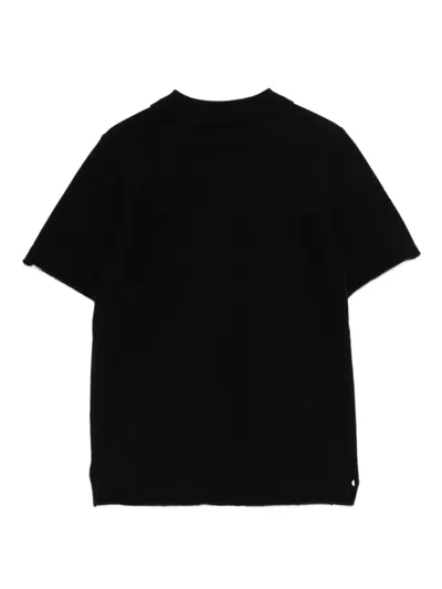 Extreme Cashmere Nº 198 Salamander Polo Shirt In Black