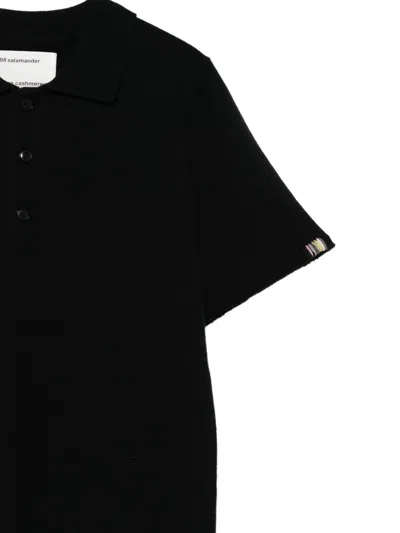 Extreme Cashmere Nº 198 Salamander Polo Shirt In Black
