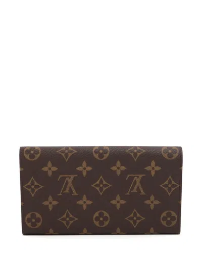 Pre-owned Louis Vuitton 1998 Sarah Monogram Wallet In Brown