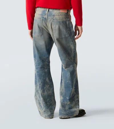 Acne Studios 2021 Distressed Wide-leg Jeans In Blue